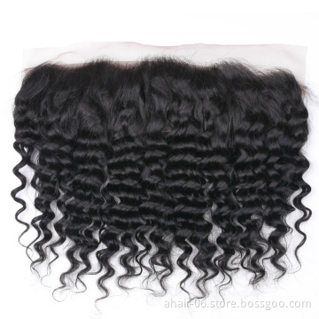 top virgin hair vendors wholesale lace frontal 13x4 deep wave raw indonesia virgin hair